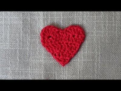 Serce na szydełku 5 cm crochet heart - sposób 5