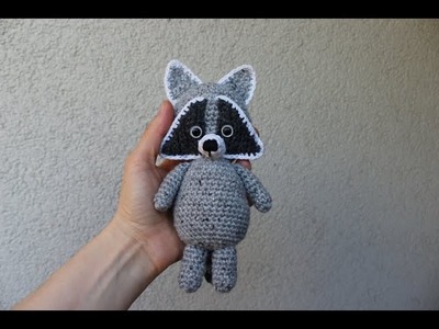 Szop pracz na szydełku CZĘŚĆ 1 głowa korpus crochet raccoon PART 1 head body