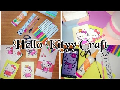 Hello kitty crafts.  How to make cute hello kitty stuff.  (M Craft). 