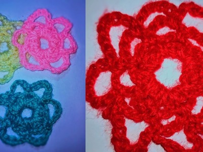 How To Make Crochet ???? simple flower pattern.সহজ পদ্ধতিৰ ঊন ৰ ফুল শিকো আহক।
