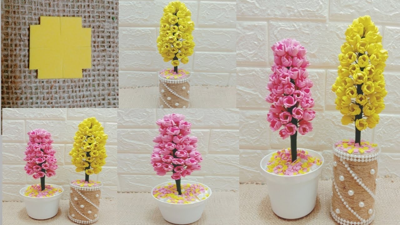 How to Make Flowers | Foam Sheet Craft Ideas ( Cara ke-2 membuat bunga mini dari eva foam)
