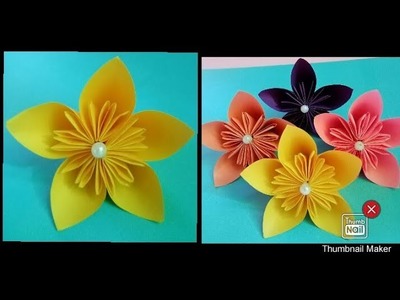 Origami paper flower. DIY. Kusudama flower. Easy tutorial. Charito Dagupion
