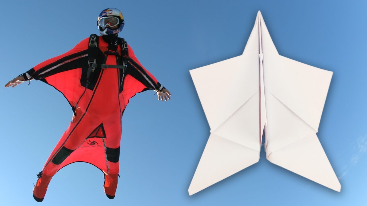 SAMOLOT Z PAPIERU WINGSUIT FLYING - NAJLEPSZE SAMOLOTY Z PAPIERU #4