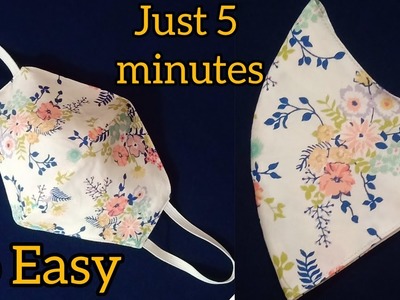 Very Easy Pattern Mask.Face Mask Sewing Tutorial-How to make Face Mask At Home-DIY Mask-5 minutes!