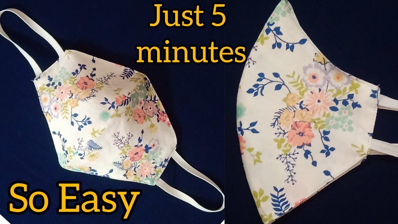Very Easy Pattern Mask.Face Mask Sewing Tutorial-How to make Face Mask At Home-DIY Mask-5 minutes!