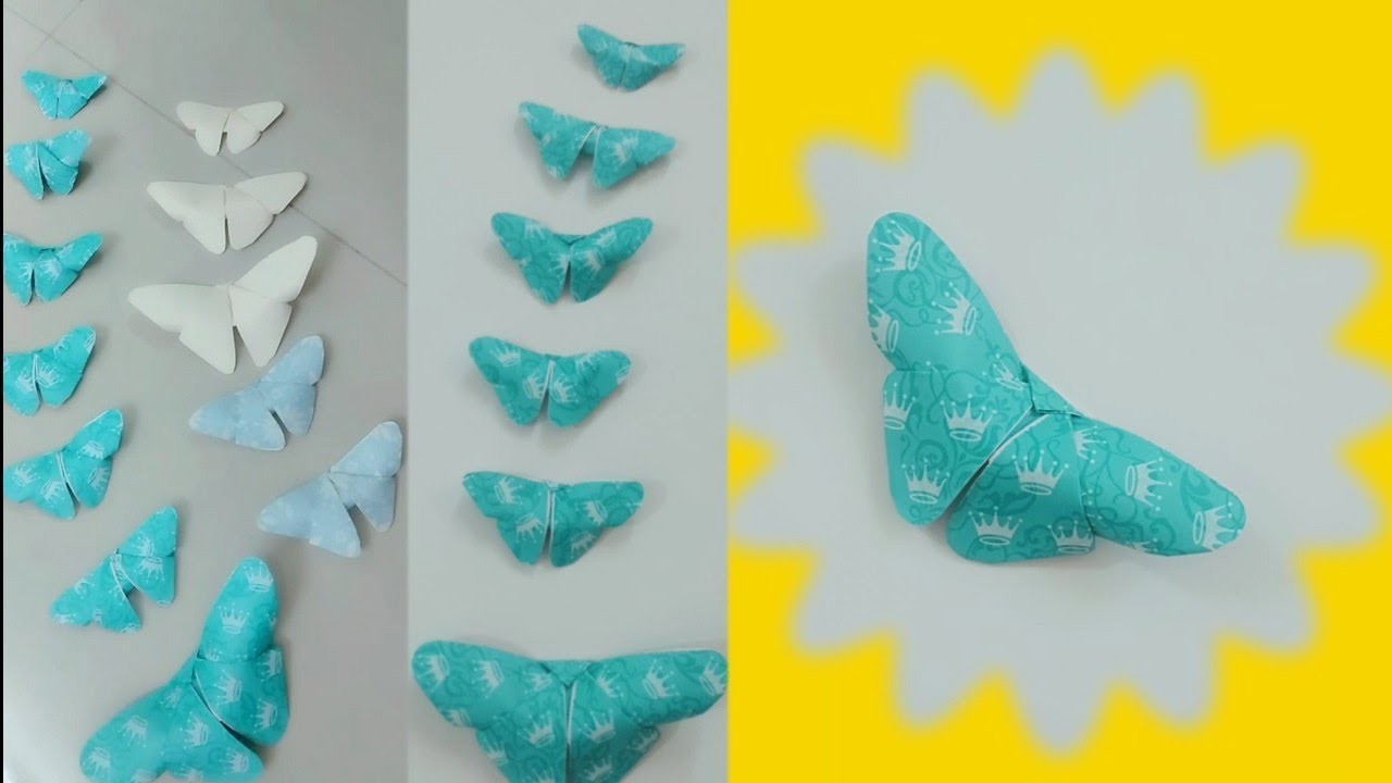 DIY paper butterfly || paper butterfly Wall art