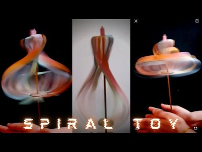 Diy paper spiral. origami spinning  toy