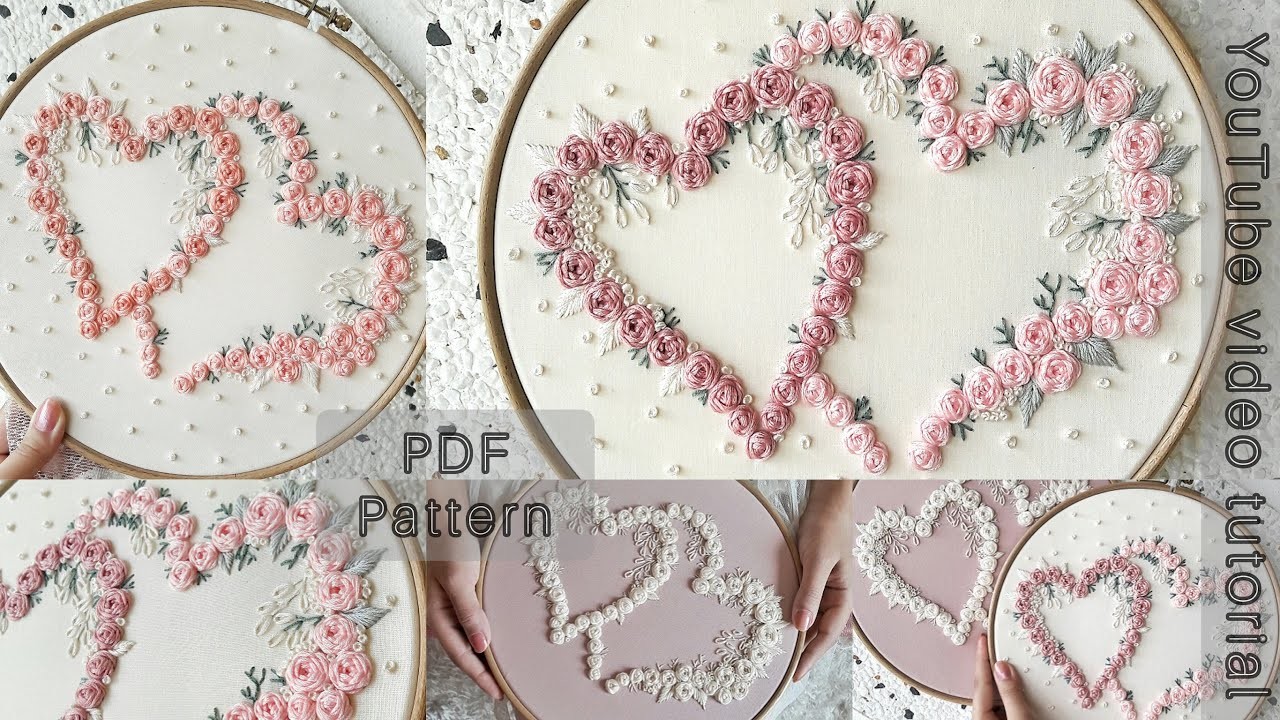 "Embroidery steps for beginners+PDF Pattern"