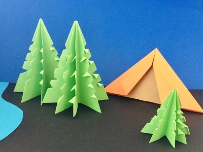 Fenyőfa hajtogatás papírból | Origami fenyőfa | Karácsonyi dekoráció