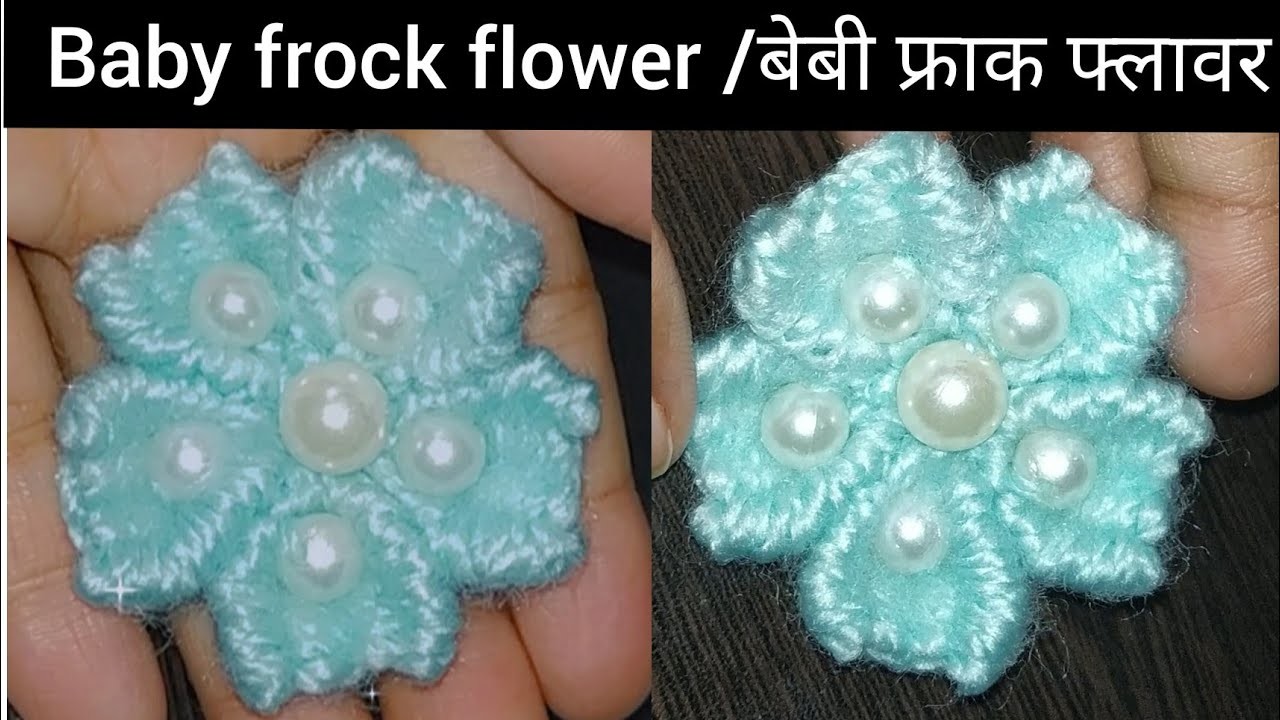 #frockdesign baby frock flower design #babyfrock baby frock flower banane ka tarika #embroideryhacks