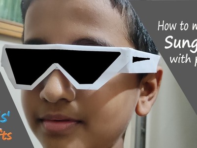 How to make a Sunglasses with paper |  Origami Sunglass |  কাগজের সানগ্লাস