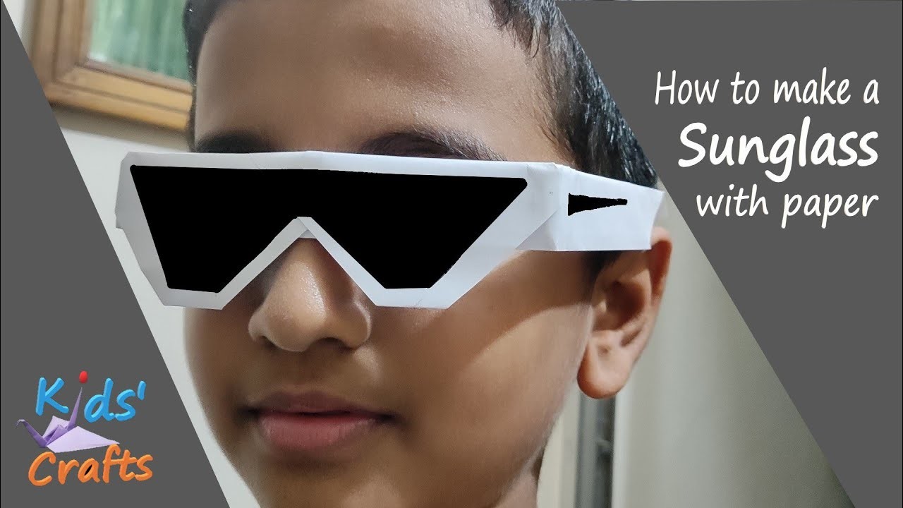 How to make a Sunglasses with paper |  Origami Sunglass |  কাগজের সানগ্লাস