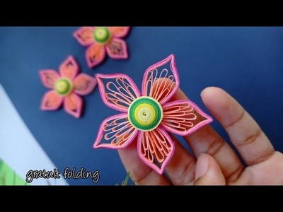 3D paper flower Using husking board ????????️???? #satisfying #diy #quilling #shorts