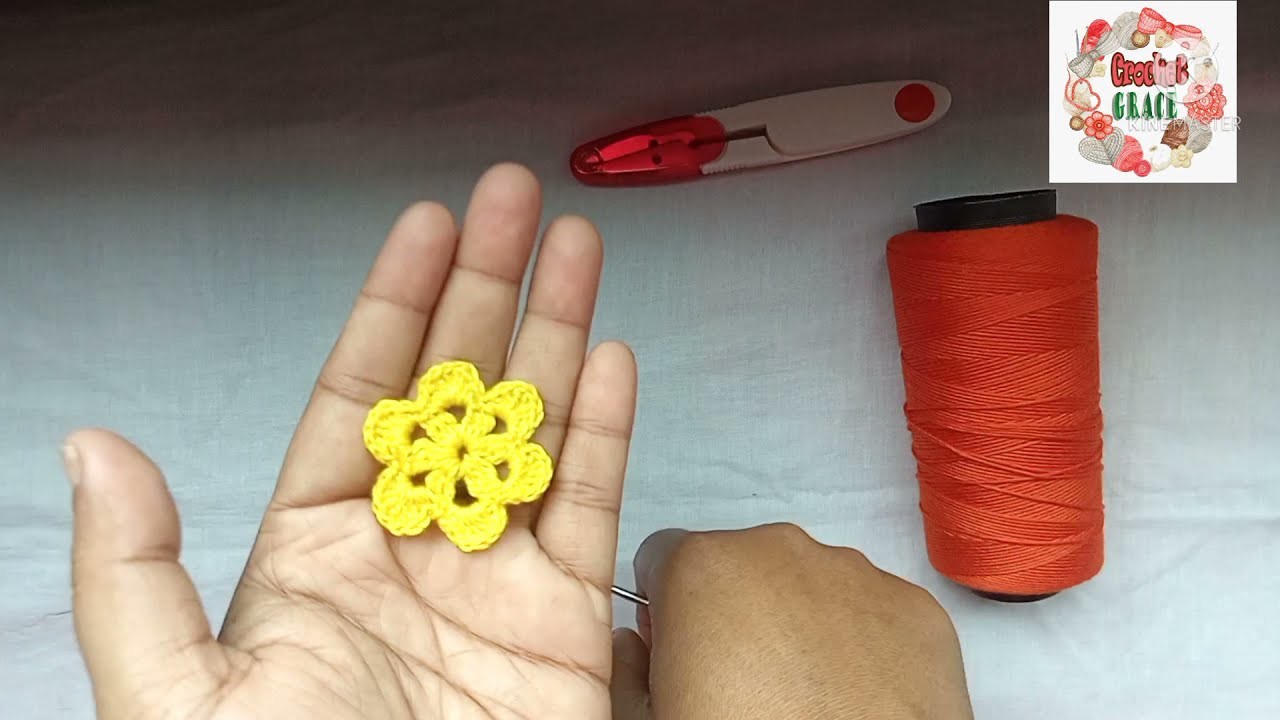 How to crochet beautiful flower-1 || কুরুশের ফুল-১ || kushikatar flower ||Crochet grace ||