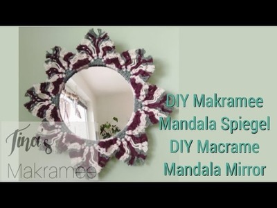 DIY Makramee Mandala Spiegel. DIY Macrame Mandala Mirror