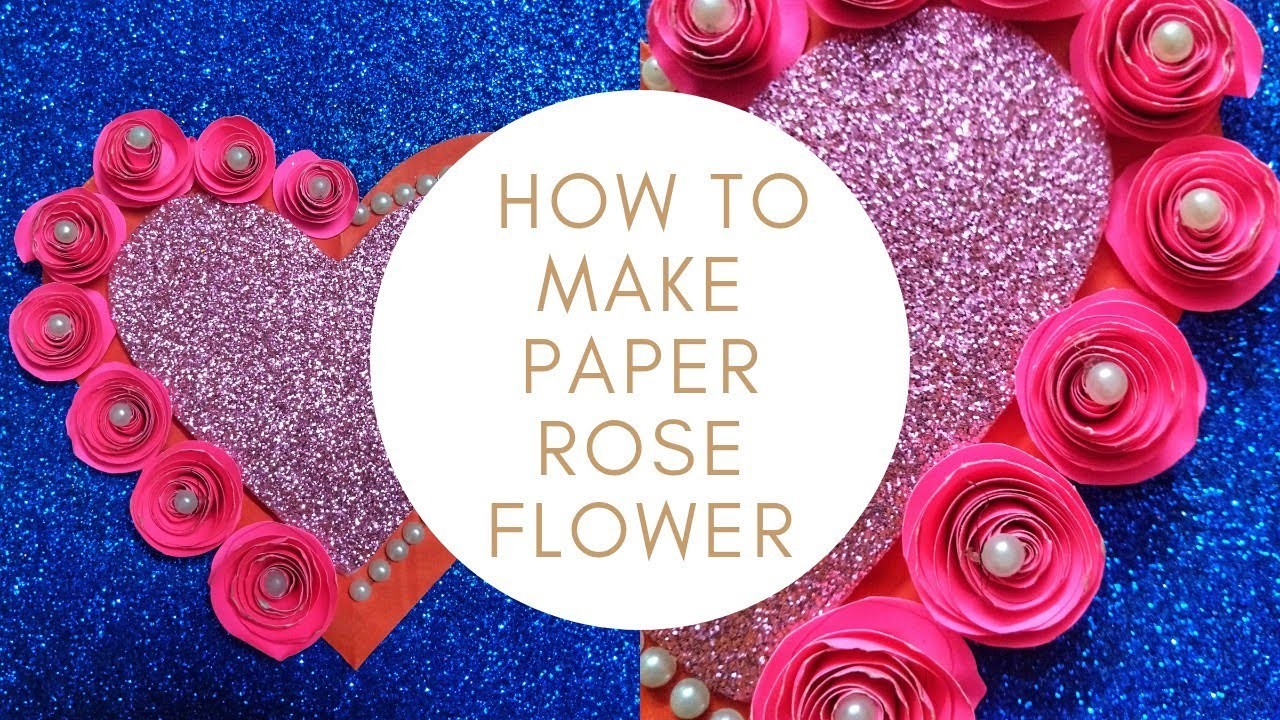 How to Make Paper Rose Flower.  কাগজের গোলাপ ফুল কিভাবে বানাবেন। Kagaz Ka Gulab Kaise Banaye?