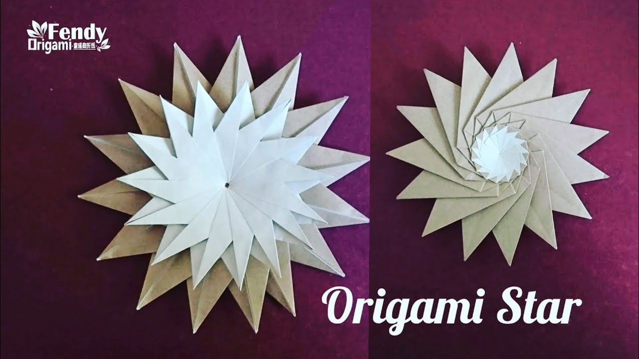Origami 15-Point Star. Paper Mandala 折纸多角星