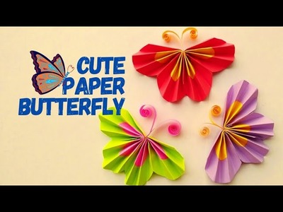 Paper Butterfly. Easy Paper Butterfly. Origami Butterfly. Paper Craft. Easy Paper Craft