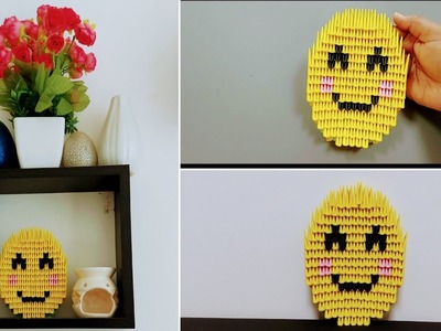 3d origami smiling face emoji