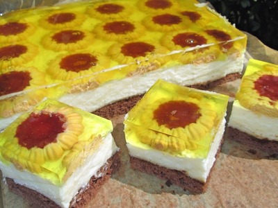 Ciasto MARGARETKA-super wygląda i smakuje :) (z galaretką, kremem i ciasteczkami)