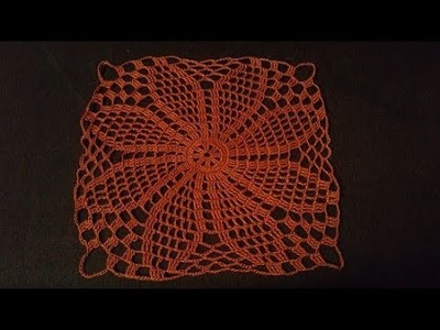 Duży szydełkowy motyw-crochet motif