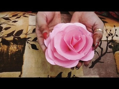 Easy paper Rose paper flower????Realistic paper flower DIY