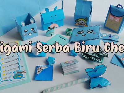 Kerajinan Origami Serba Biru Chekk! |24 Jam Serba Biru #Short