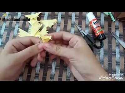 DIY flower by paper زهور بالورق