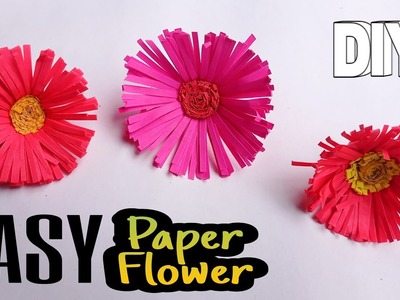 Easy Paper Flower. কাগজের ফুল বানানোর সহজ নিয়ম. Kagojer Ful Banano. Kagojer Full. UN CRAFT