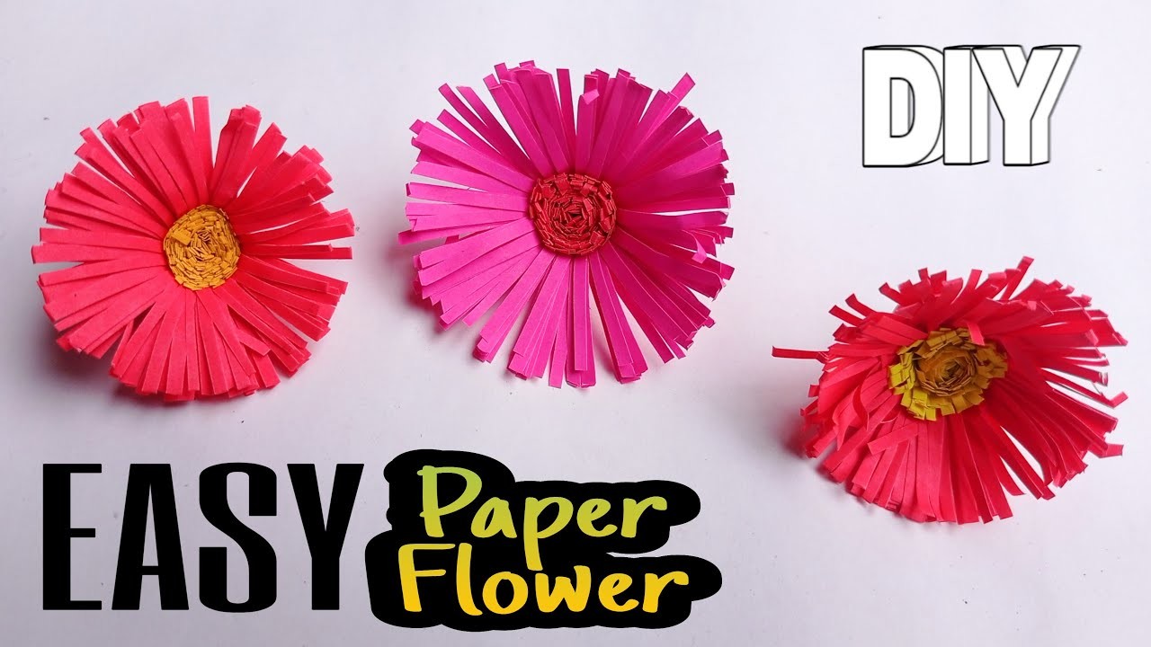 Easy Paper Flower. কাগজের ফুল বানানোর সহজ নিয়ম. Kagojer Ful Banano. Kagojer Full. UN CRAFT