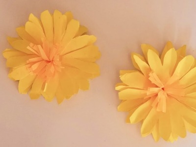 Esay paper sunflowe|diy paper flower| MY CREATIVE PAGE