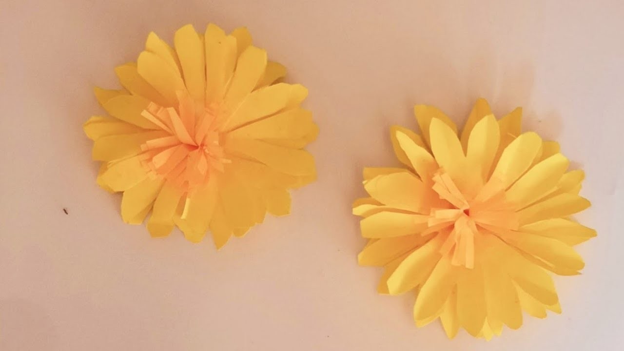 Esay paper sunflowe|diy paper flower| MY CREATIVE PAGE