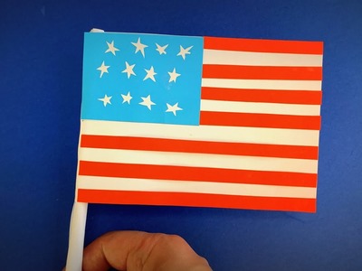 How to Make a Paper USA Flag for Independence Day 4th of July DIY | Easy Origami ART