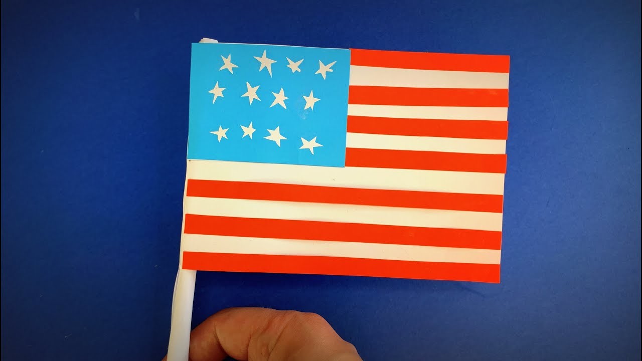 How to Make a Paper USA Flag for Independence Day 4th of July DIY | Easy Origami ART