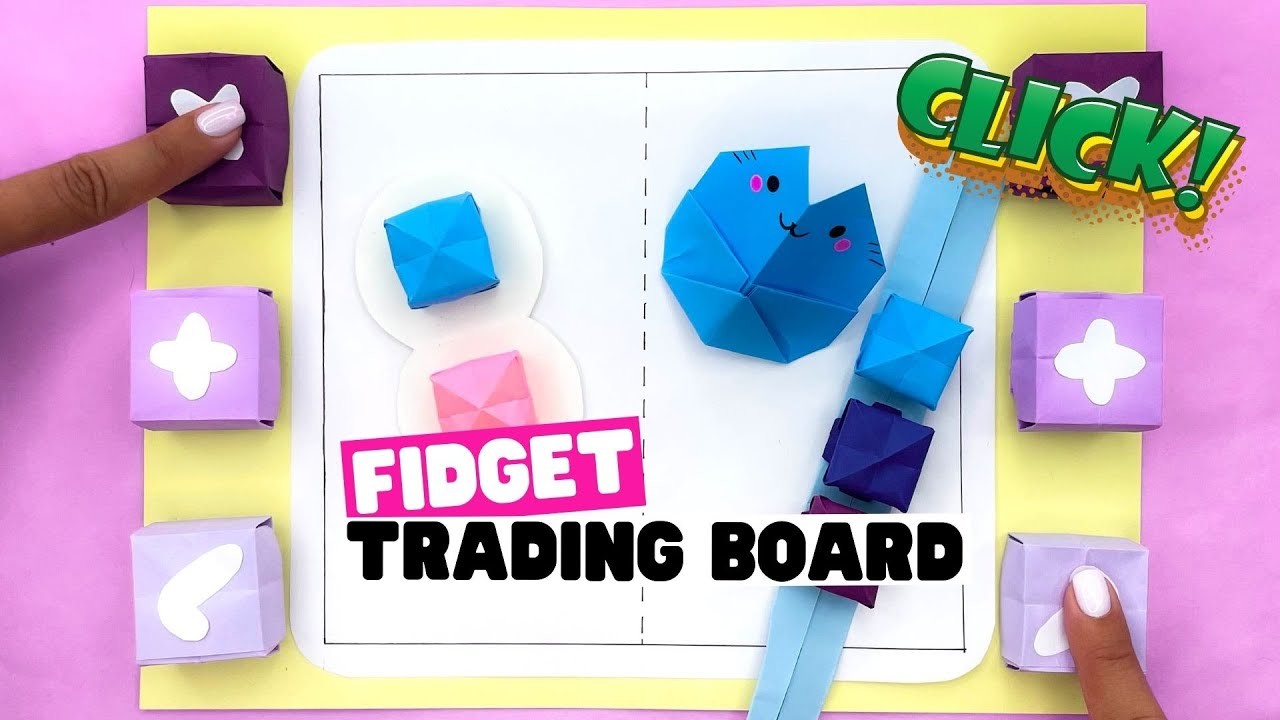 How to make origami FIDGET TRADING BOARD [origami fidget toys]