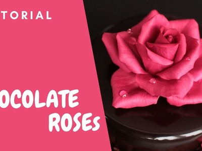 Шоколадные цветы для торта своими руками. Лепка Розы из пластичного шоколада Tutorial 75
