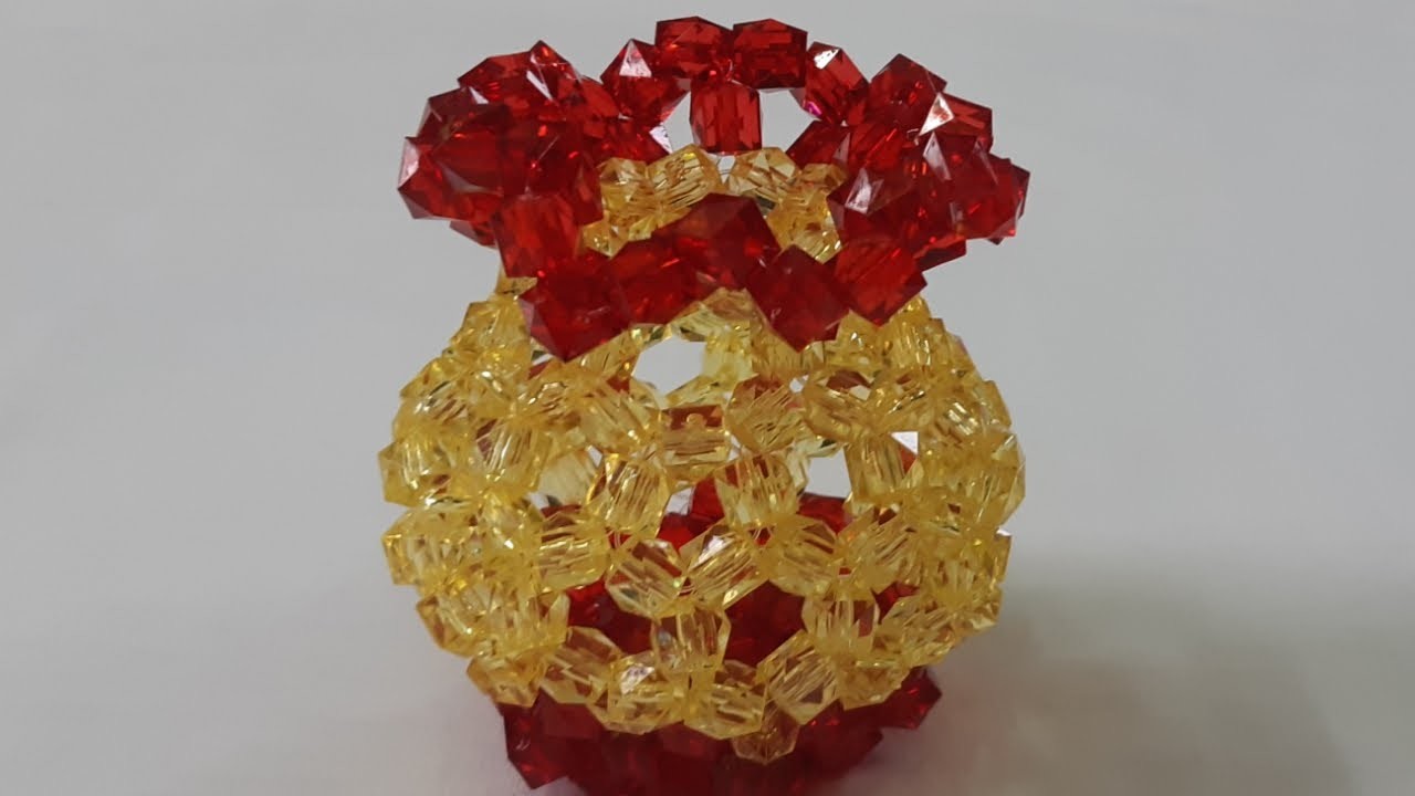 পুতির ফুলদানি. How to make beaded flower vase. ফুলদানি. flower vase. Rayta Handicrafts