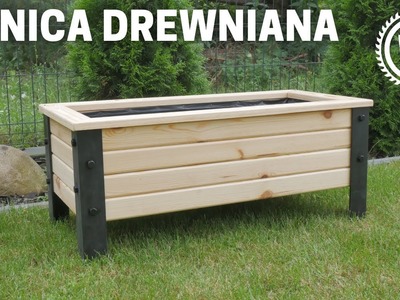 Donica drewniana do ogrodu DIY