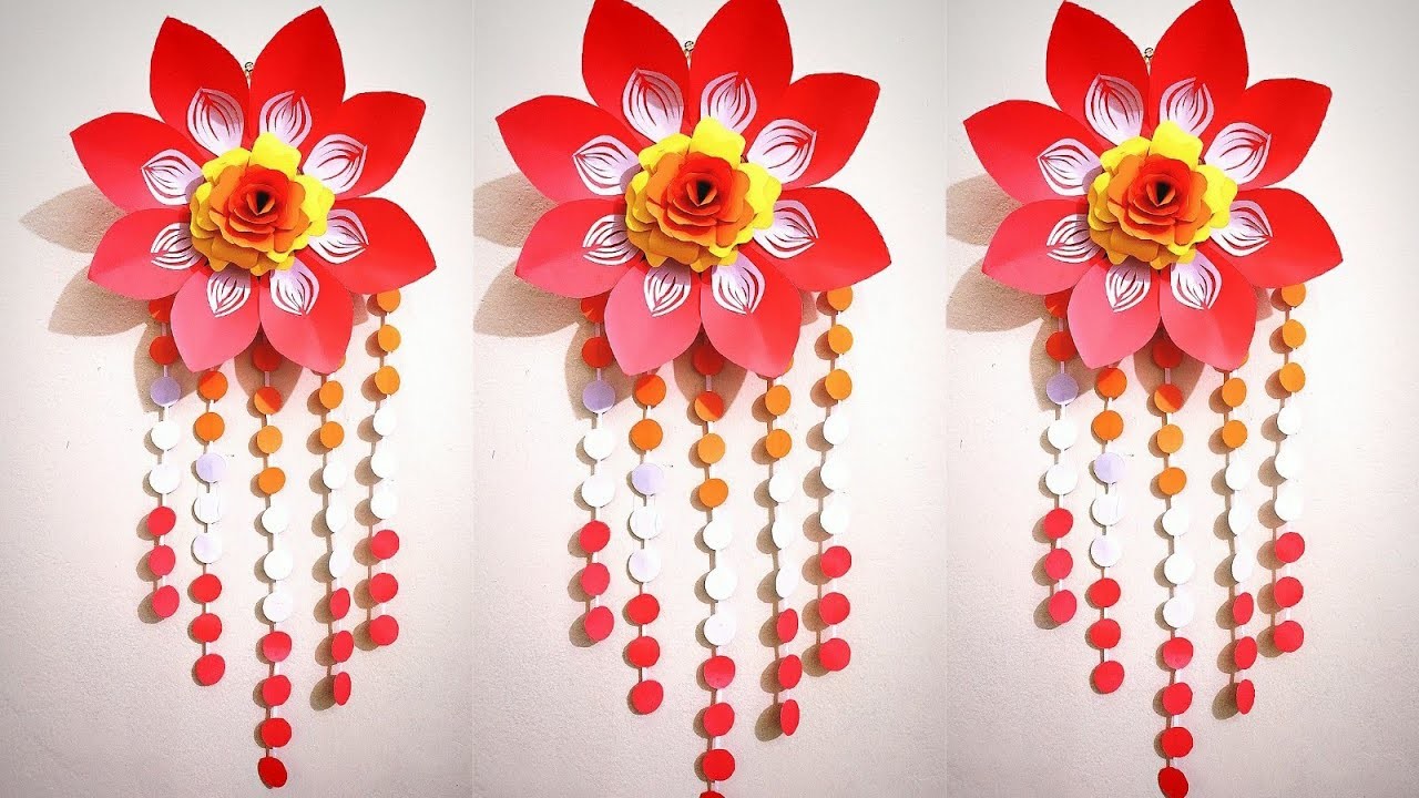 Wallmate | wallhanging | paper flower wallhanging | wall decoration idea | কাগজের ওয়ালমেট | craft .