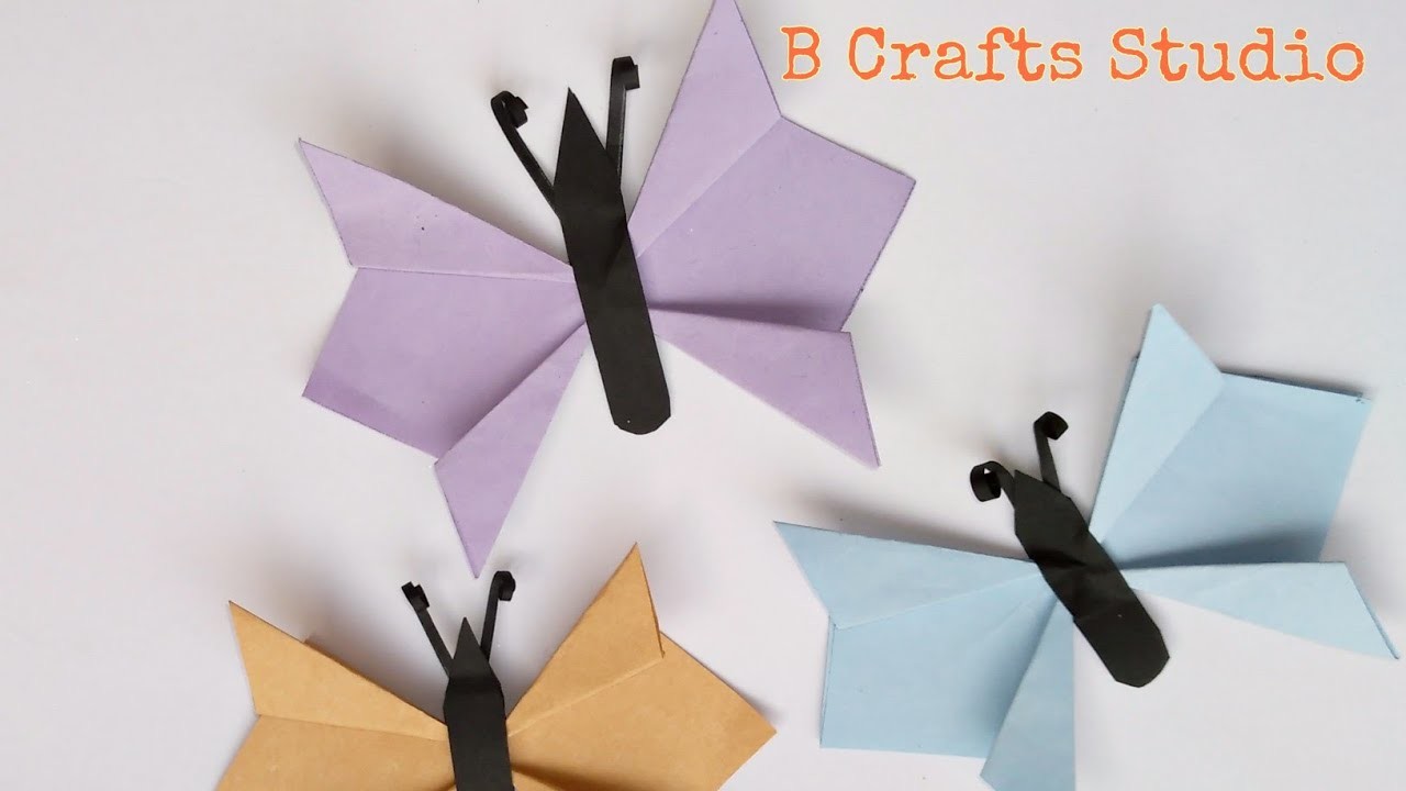 3D origami paper butterfly DIY short. origami paper butterfly  short.  butterfly diy ????