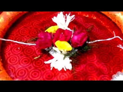 Flower rakhi making ! how to make flower rakhi ! রাখী বানানো !diy fresh flower rakhi,rakhi making
