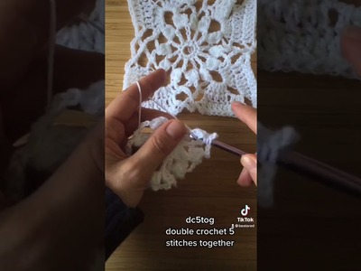 Jak przerobić 5 przerobionych razem słupków, czyli dc5tog - double crochet 5 stitches together