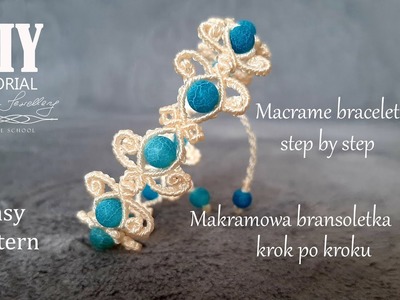 Makramowa bransoletka tutorial.Prosta makrma. Macrame bracelet. Summer bracelet macrame DIY