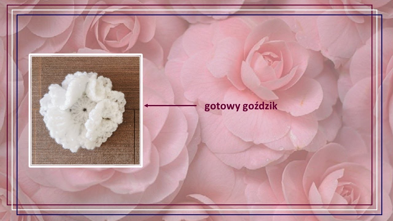 #Szydełko​​​ - motywy dekoracyjne. Kwiat: goździk. #Crochet - decorative motifs. Flower: carnation.
