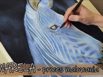 Akwarela | Ewelina Dydacka | The Dark Zebra | Proces malowania