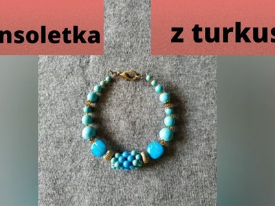 DIY Tutorial Jak zrobić bransoletkę z turkusu #diy #koralikowapasjazlena #braceletaddicts #tutorial