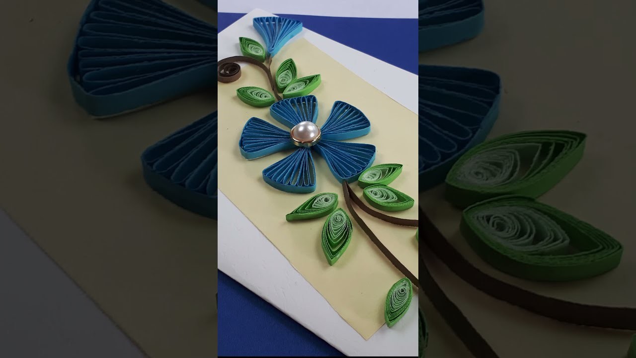 Quilling Paper Art | Quilling Paper Craft | Paper Quilling Flower | Paper Quilling Greeting Card