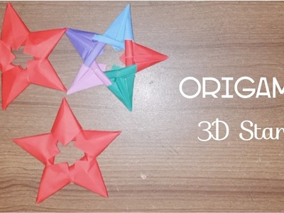 Easy Origami 3D star. Easy 3D paper star. .#short