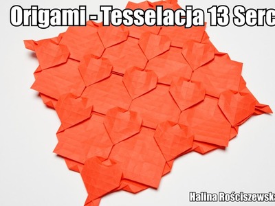 Origami - Tesselacja 13 serc ???????????????????????????????????????????????????? (Walentynki 2021)
