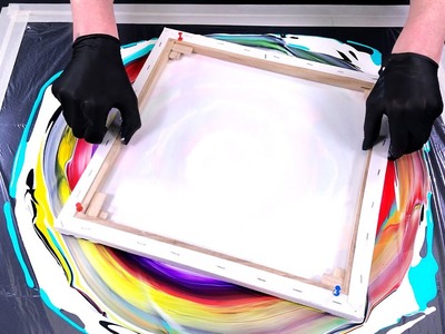Turn Your Canvas In Paint And See What Happens [Easy Fluid Art Painting]